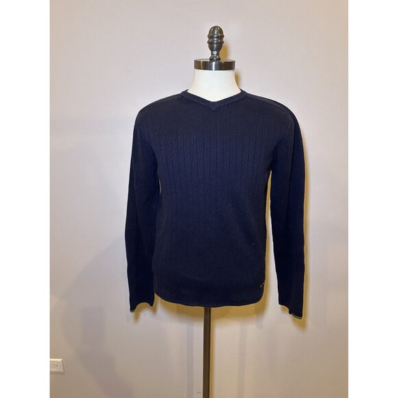 Vintage Abercrombie & Fitch Navy Sweater Size L – Classic Knit Pullover Timeless - Picture 1 of 8